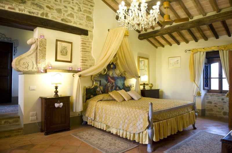 The Master bedroom in the Wedding Suite. italy wedding venues