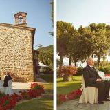 Villa San Crispolto – Elopement ceremony. In the stunning setting of Lake Trasimeno this wedding was very stylish and the intimate ceremony took place in front of the chapel in the gardens of Villa San Crispolto.